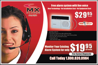 Alarm Company Postcard Design