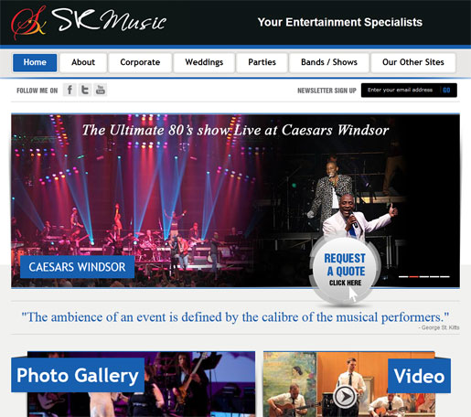 musician web design