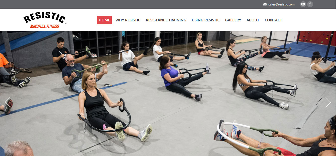 exercise equipment web design