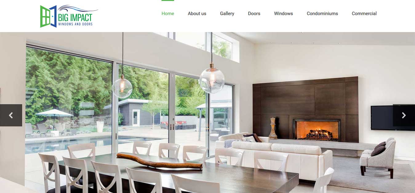 impact window web design