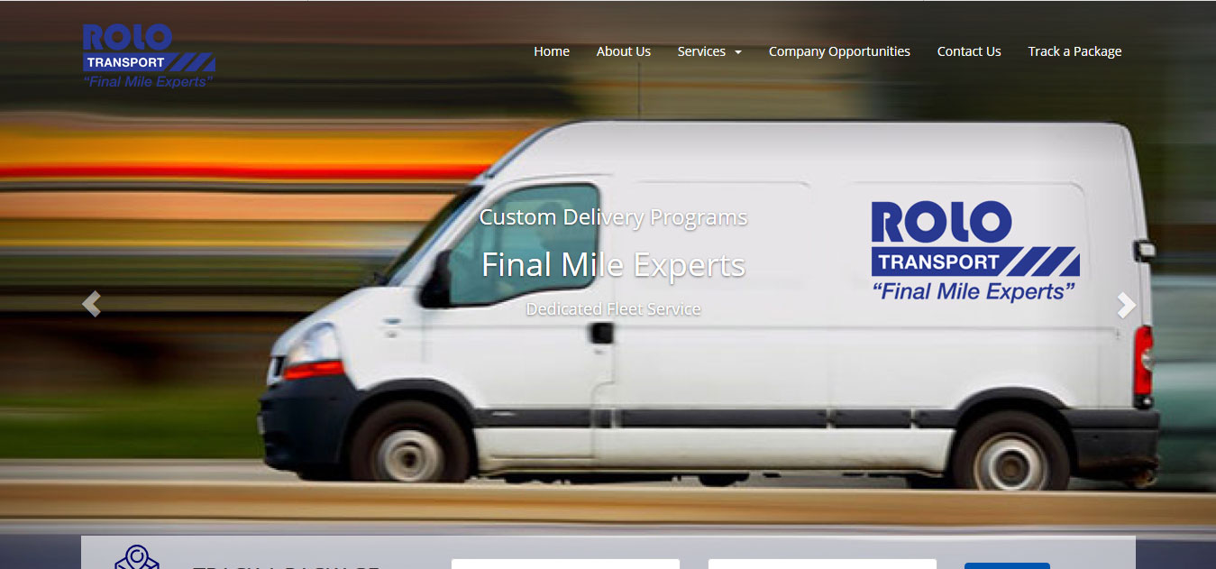 logistics web design