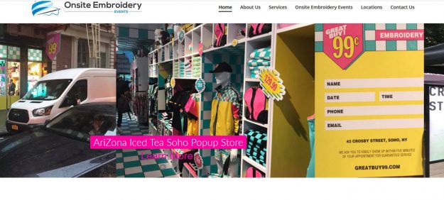 live event web design