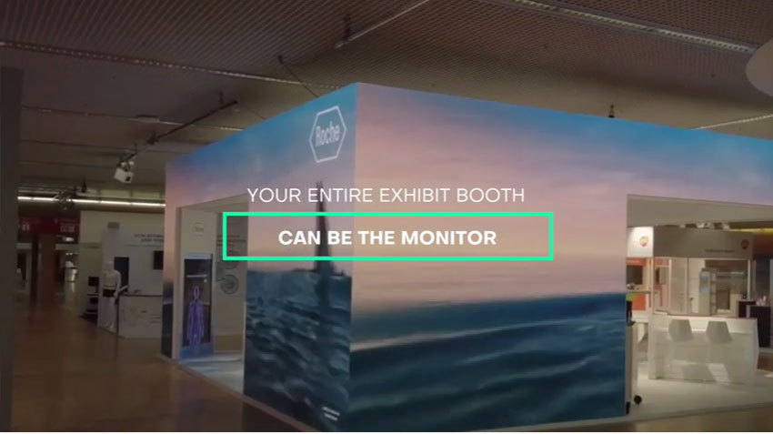 video wall trade show booths