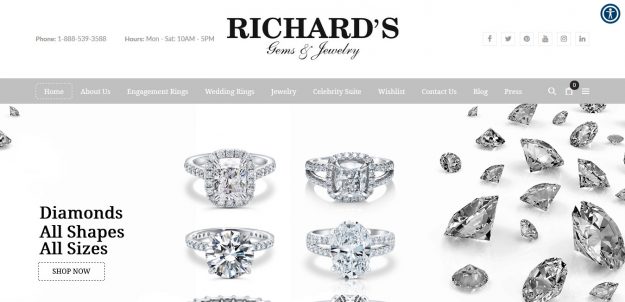 jewelry store web design