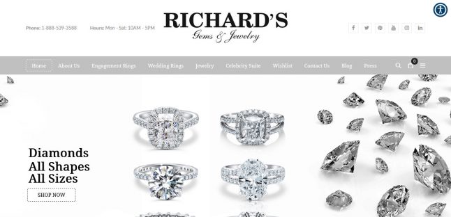 jewelry store web design