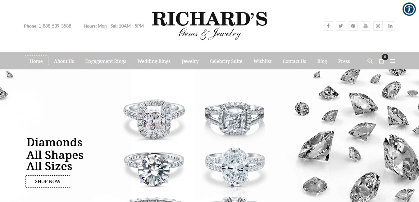 jewelry store web design