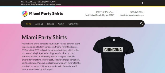 event website design