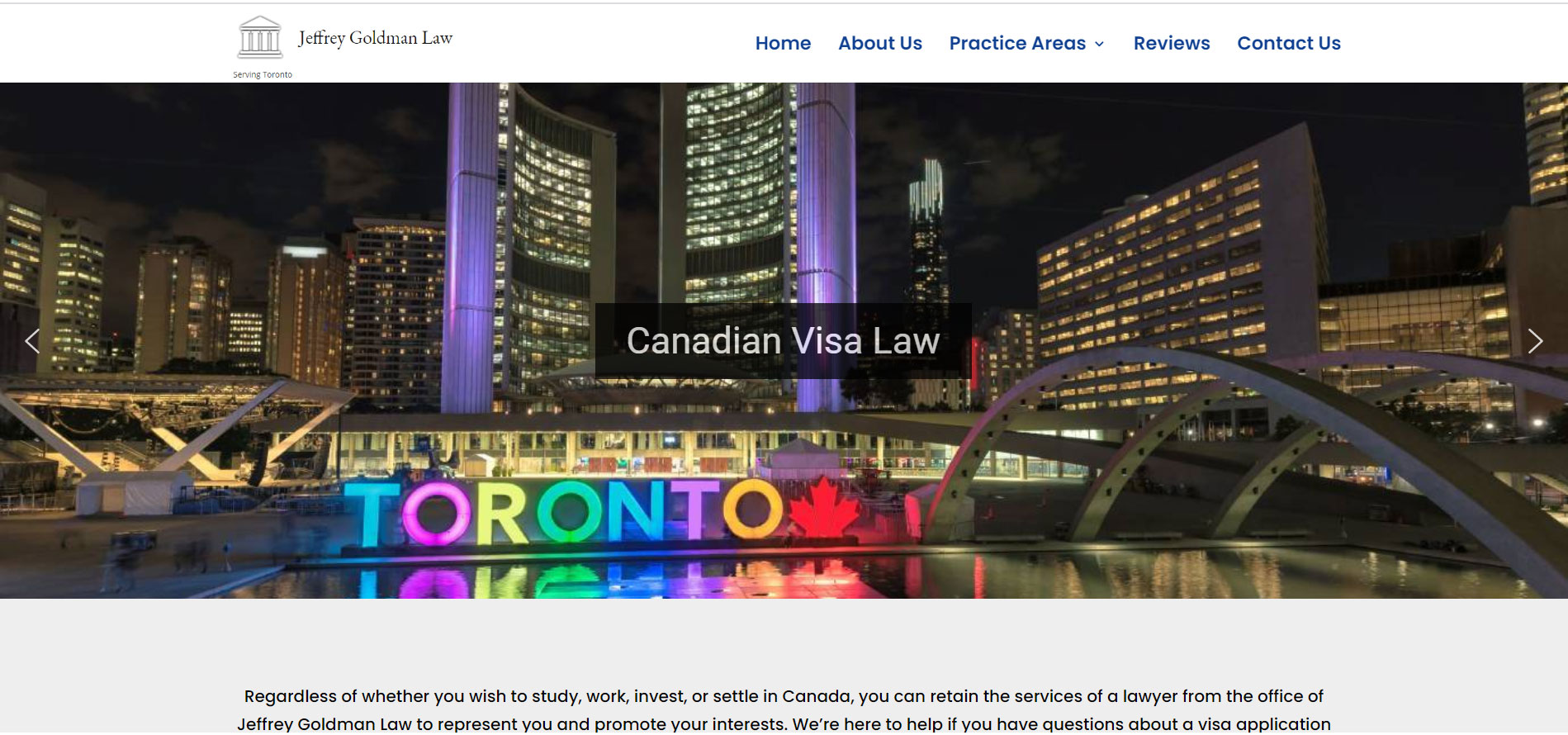 immigration attorney web design