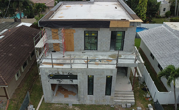 construction site aerial photography