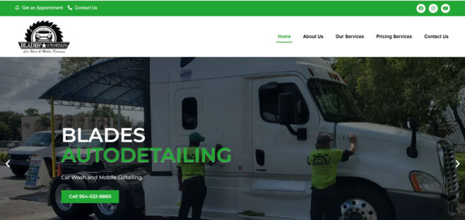 mobile car wash web design